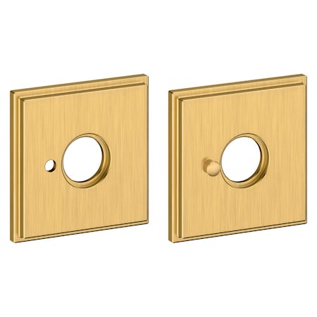 Baldwin Privacy Rosettes Lifetime Satin Brass R050.044.PV